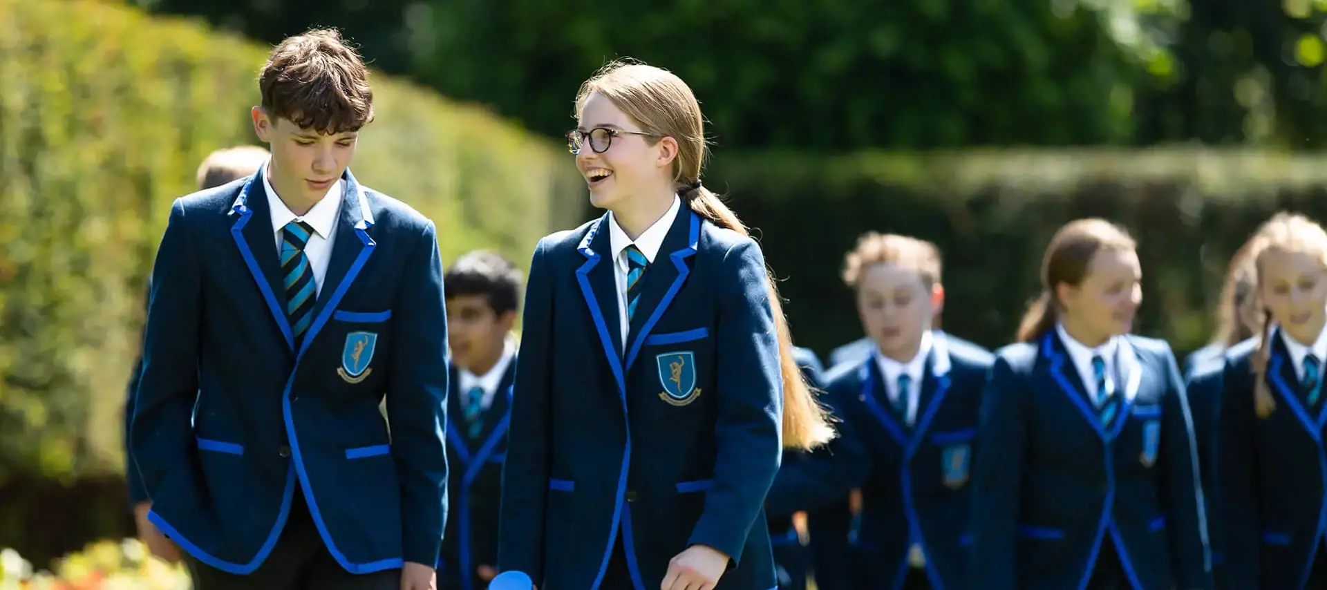 Pupils walking ion The Gregg School's grounds