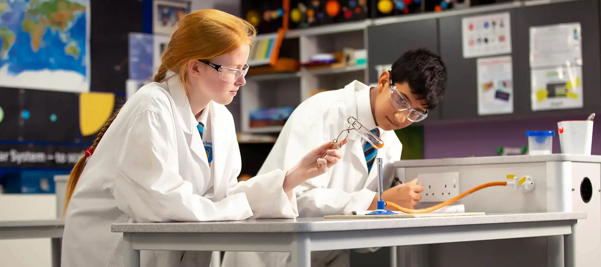 Students at the Gregg School in science class