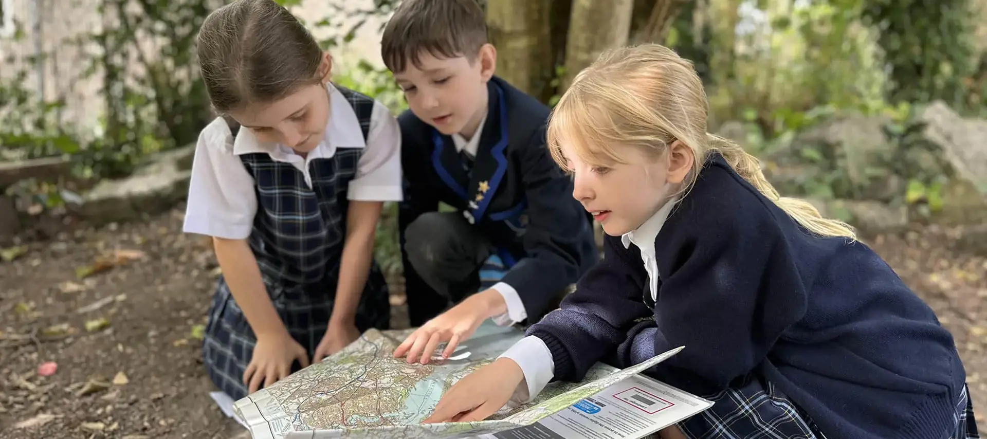 Prep pupils in the Forest School at The Gregg Prep